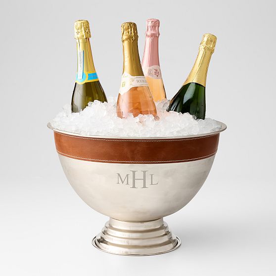 Silver and Leather Celebration Bowl