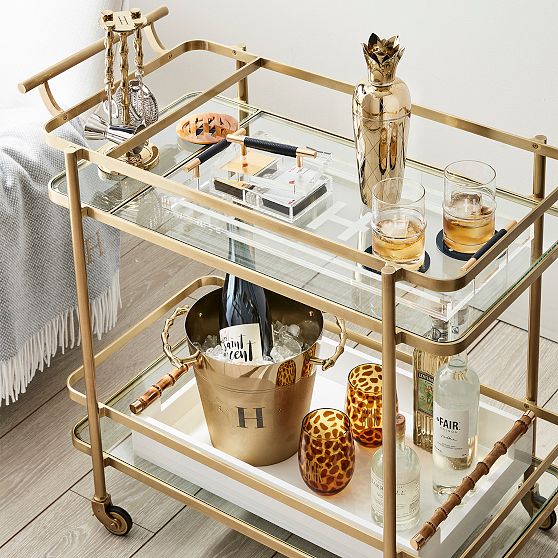 Gold Bamboo 5 Piece Bar Tool Set