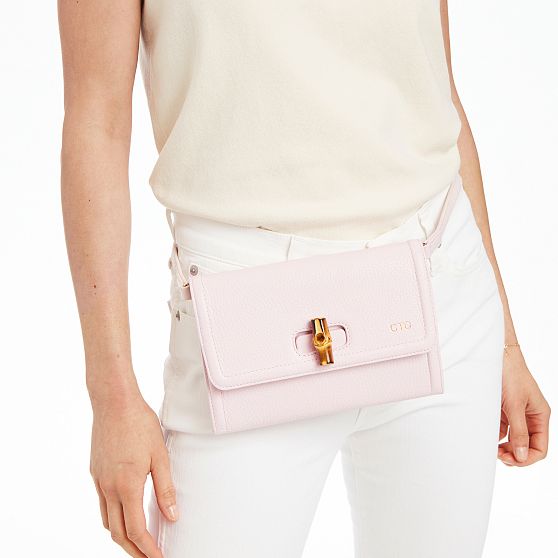 Emily Bamboo Leather Convertible Clutch