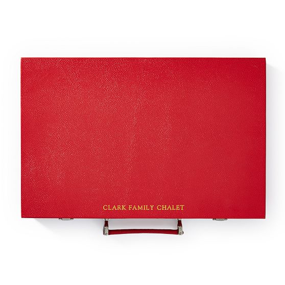 Plaid Leather Backgammon Set