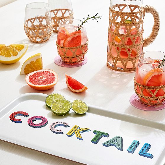 Hand-Woven  Cane Pitcher