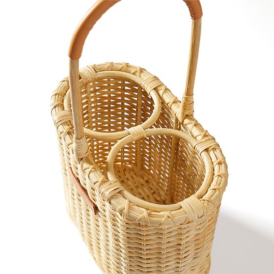 Wicker Double Wine Tote