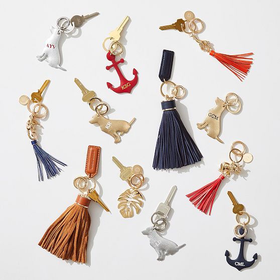 Leather Anchor Keychain