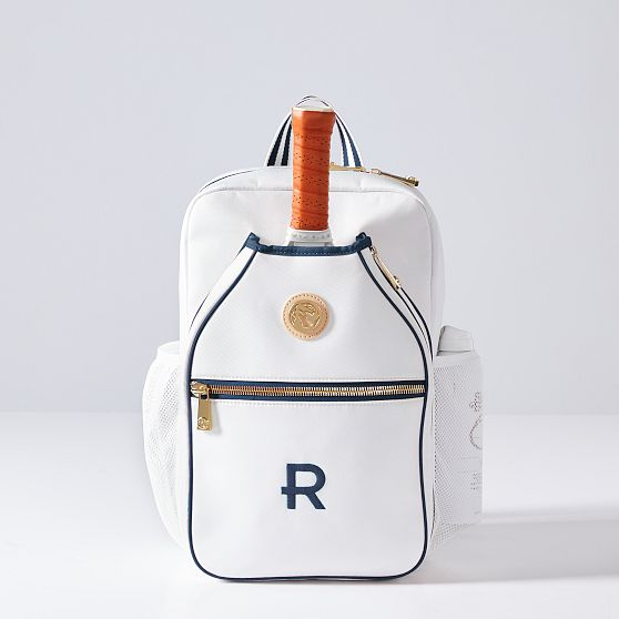 NEW Mark & Graham X Spartina 449 Pickleball Tennis Backpack White & Navy bag Hana Bag – Effortless Luxury Tennis & Pickleball Tote – NiceAces main image 3