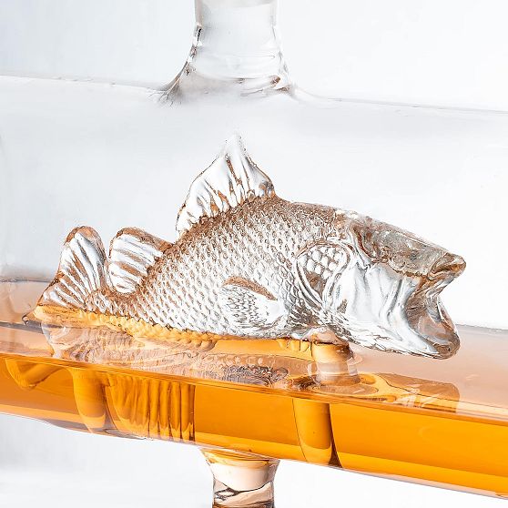 Bass Fish Decanter and Glasses Gift Set