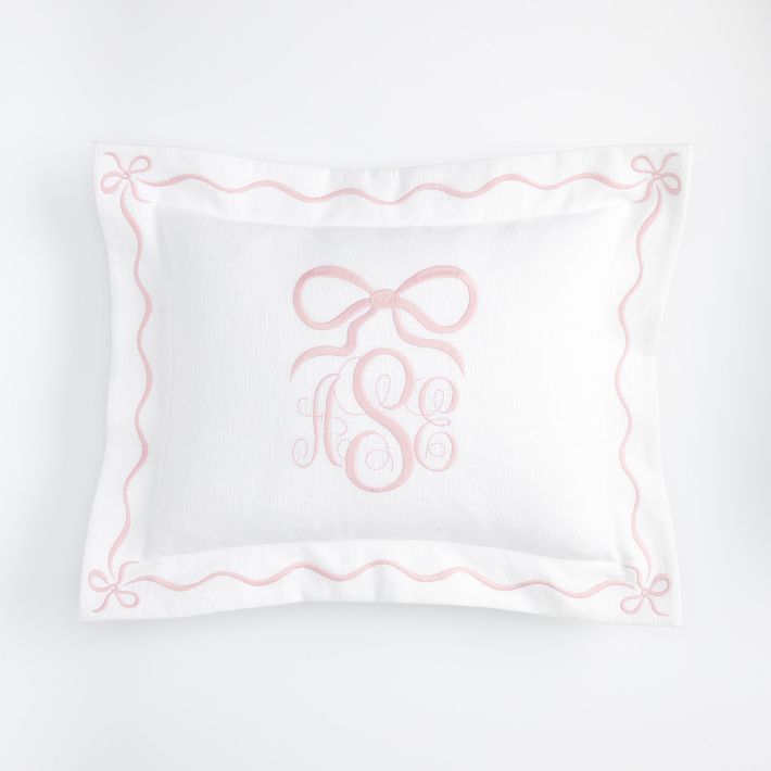 Mark & Graham Embroidered Bow Pillow Cover