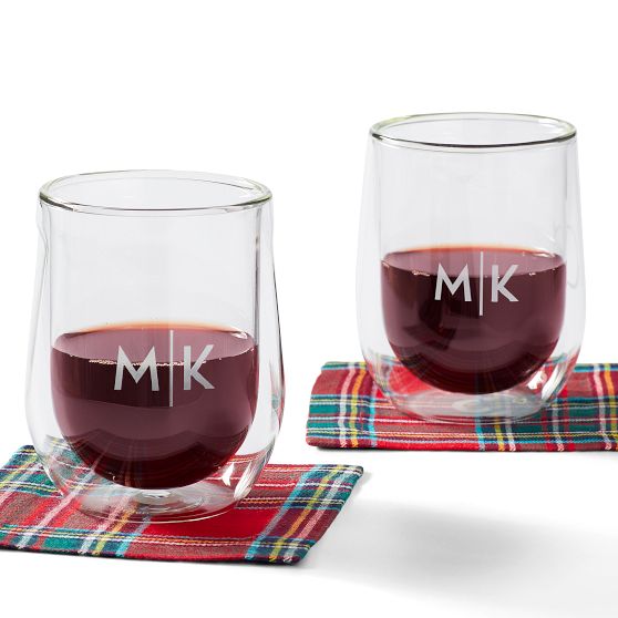Corkcicle Double Walled Stemless Wine Glass, Set of 2