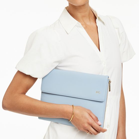 Faux Leather Work Clutch