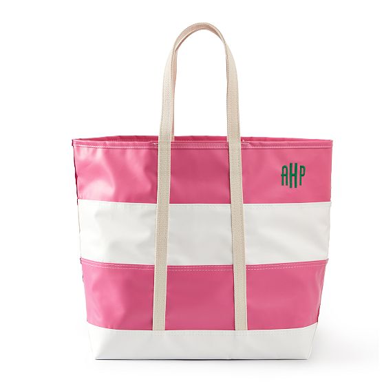 Mark &amp; Graham x Steele Stripe Waterproof Tote