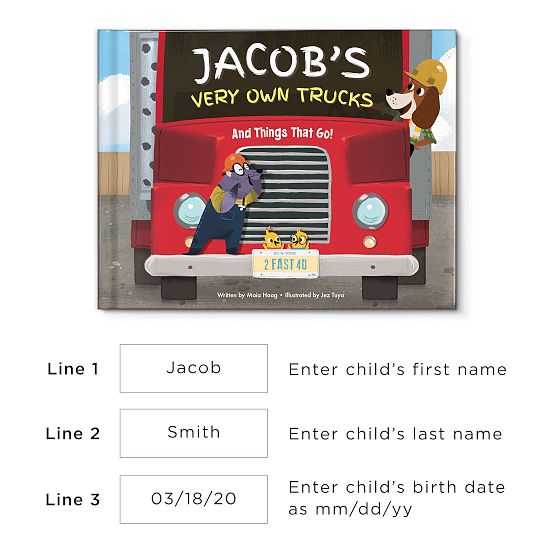 &ldquo;My Very Own Trucks&rdquo; Personalized Children&rsquo;s Book