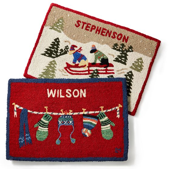 Hand Hooked Snow Rug