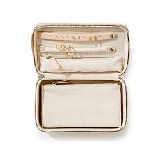 Mini coffret à bijoux de voyage en velours, Boîte à bijoux de voyage