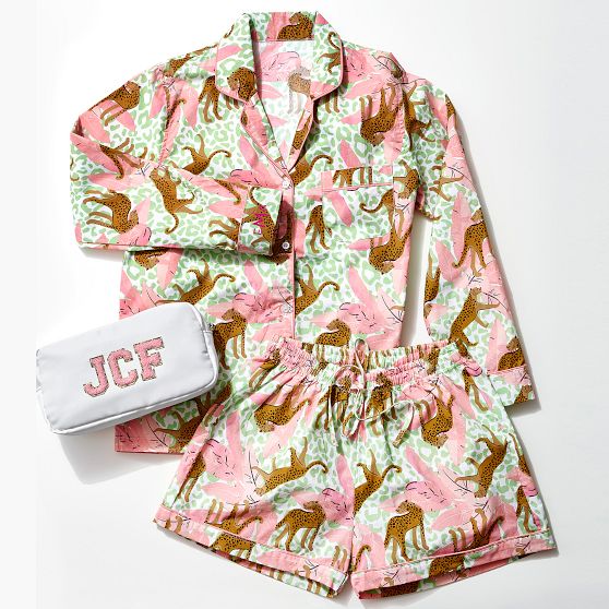 Leopard Print Short Pajama Set