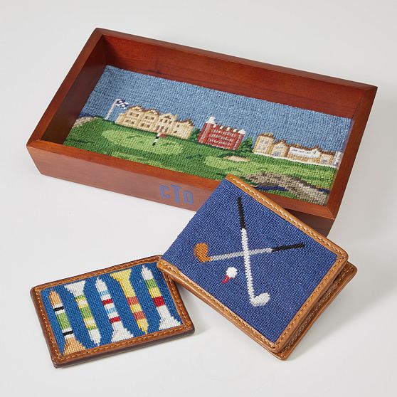 Smathers &amp; Branson Needlepoint Card Case