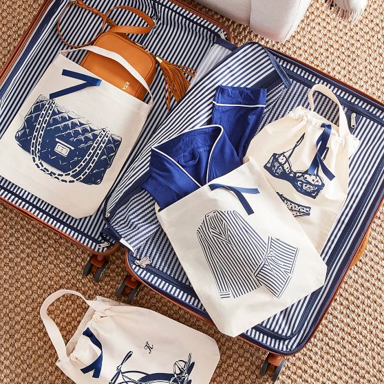 5 Piece Vacation Travel Packing Organization Set