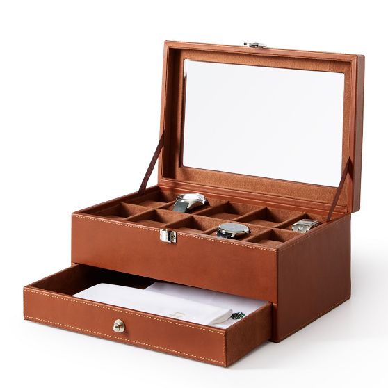 Leather Stackable Dresser Tray | Mark and Graham