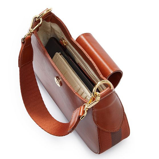 Taylor Twill Leather Crescent Bag