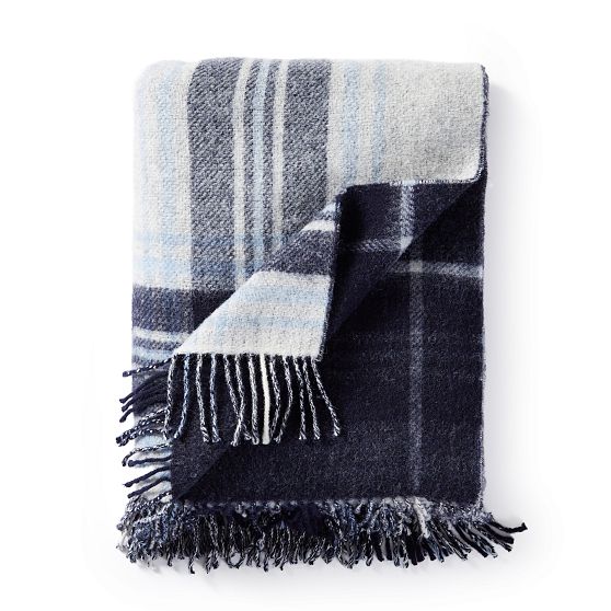Double Sided Italian Plaid Throw Blanket