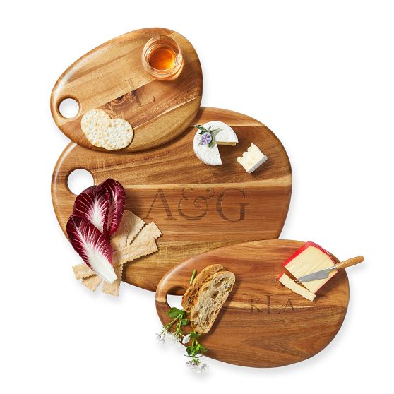 Pebble Shaped Acacia Wood Cheese Board