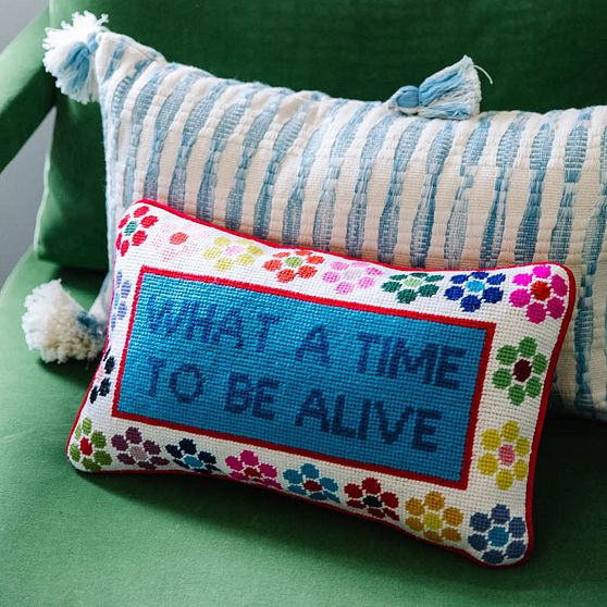 Needlepoint Accent Pillow