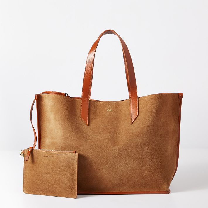 Vail Suede and Leather Tote Bag | Mark and Graham