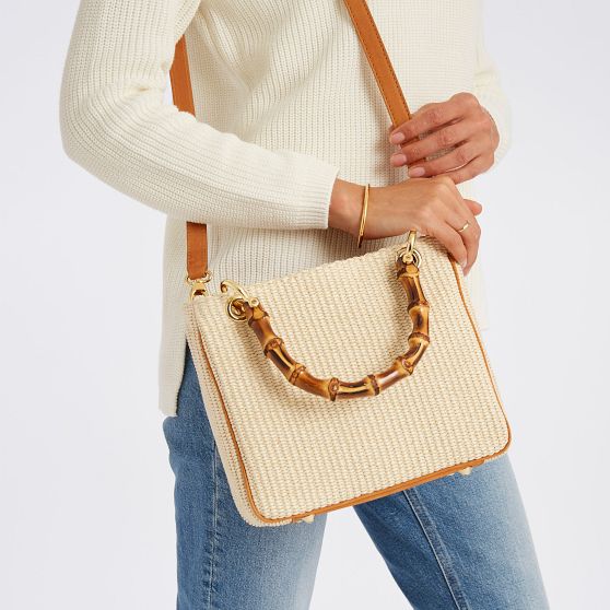 Bamboo Elisabetta Raffia Crossbody 