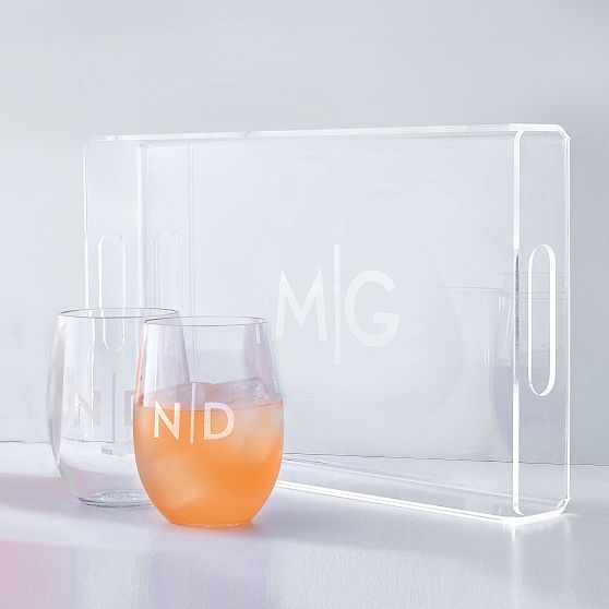 Etched Acrylic Serving Tray