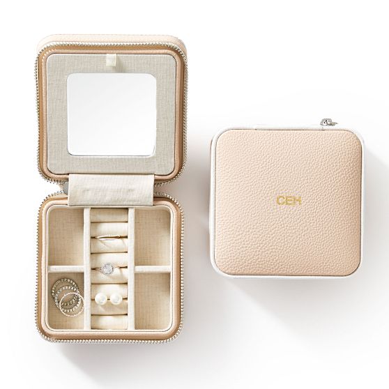 Boîte À Bijoux De Voyage Avec Miroir Coffret À Bijoux De Voyage Petite