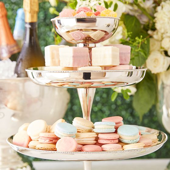 Celebration Beaded 3-Tiered Serving Stand