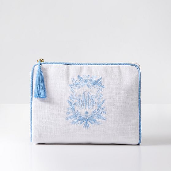 Bespoke Embroidered Crest Cosmetics Pouch
