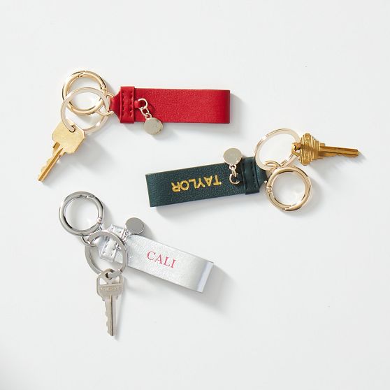 Looped Leather Keychain