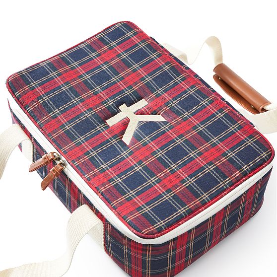 Plaid Insulated Food Carrier