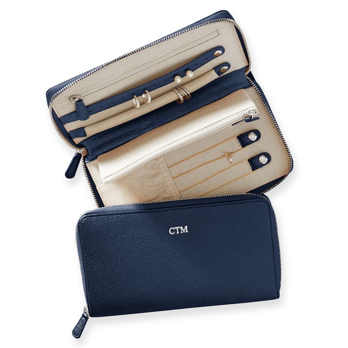 Monogrammed Travel Jewelry Wallet | Mark and Graham