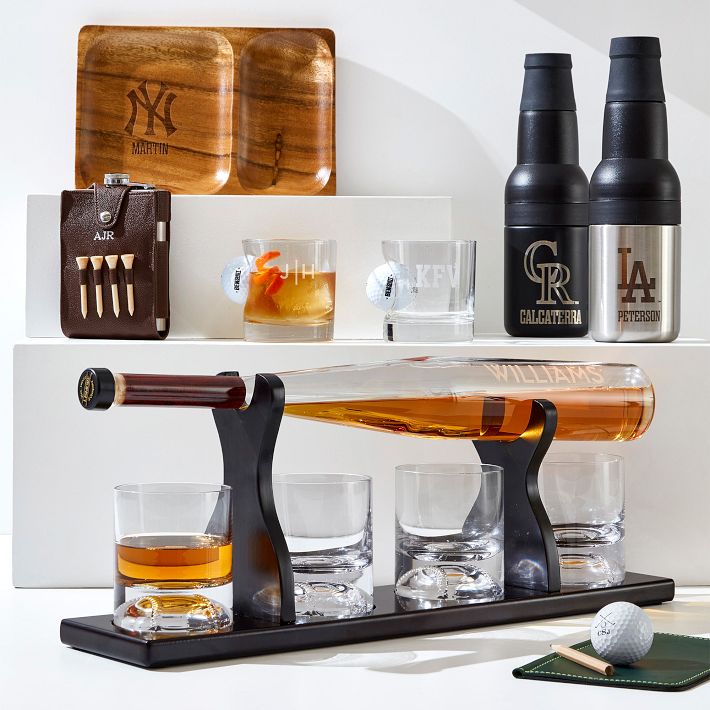 Mark & Graham Baseball Decanter and Glasses - Thumbnail 2