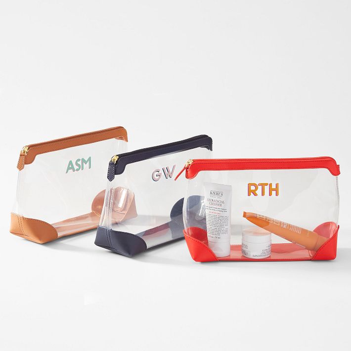 Monogrammed Clear Pouches - Set of 2 | Mark and Graham