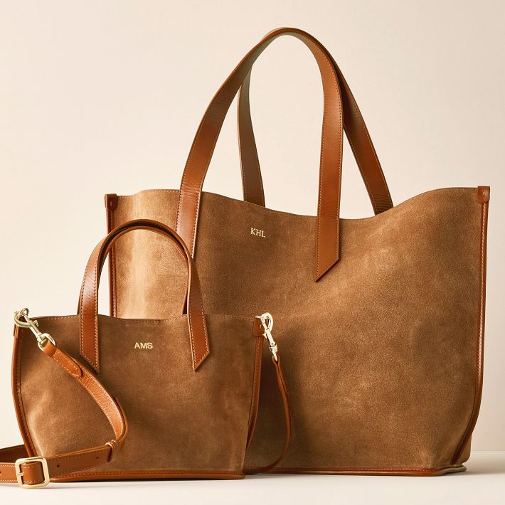 Vail Suede and Leather Tote Bag | Mark and Graham