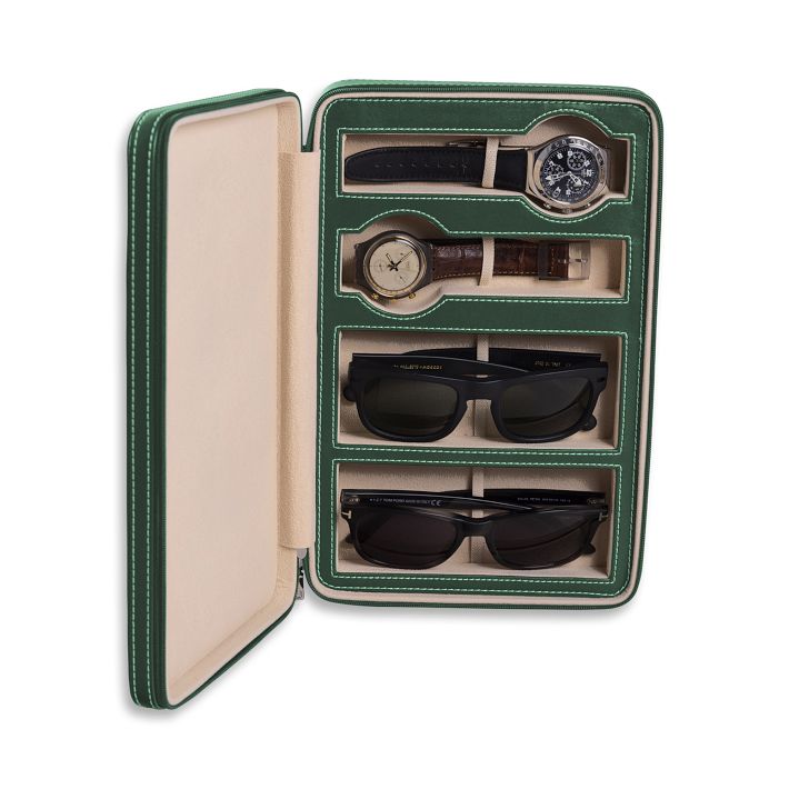 Derek Lam Sunglasses Khaki Comes with Box Eyeglass Case and Pouch FEKIDO Sunglasses Organizer Case 5 Slots Travel Glasses box  main image 3