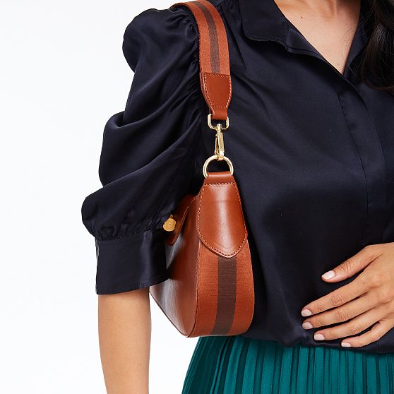 Taylor Twill Leather Crescent Bag