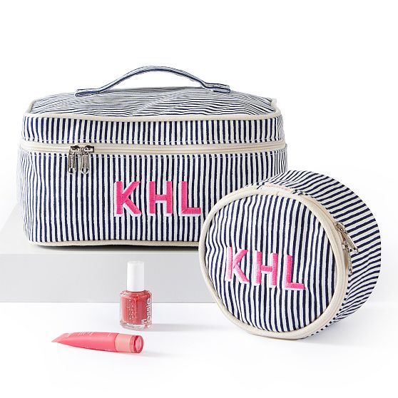 Pinstripe Travel Case Set