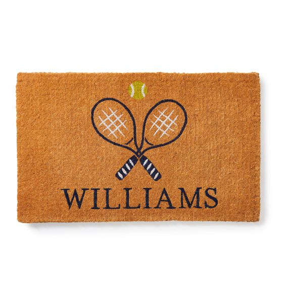 Tennis Rackets Personalized Doormat