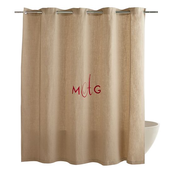 Typographer&rsquo;s Linen Shower Curtain