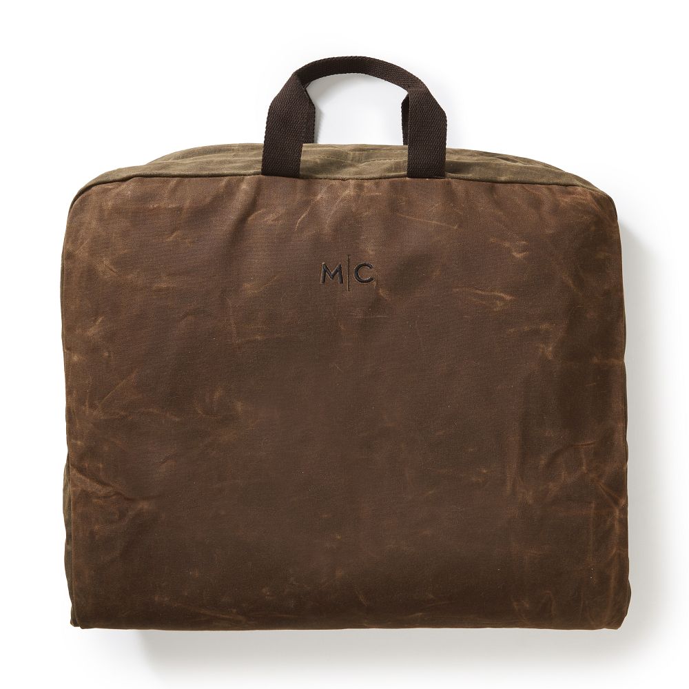 Waxed Canvas Garment Bag - Khaki