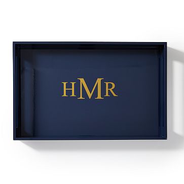 Open Side Lacquer Bar Serving Tray