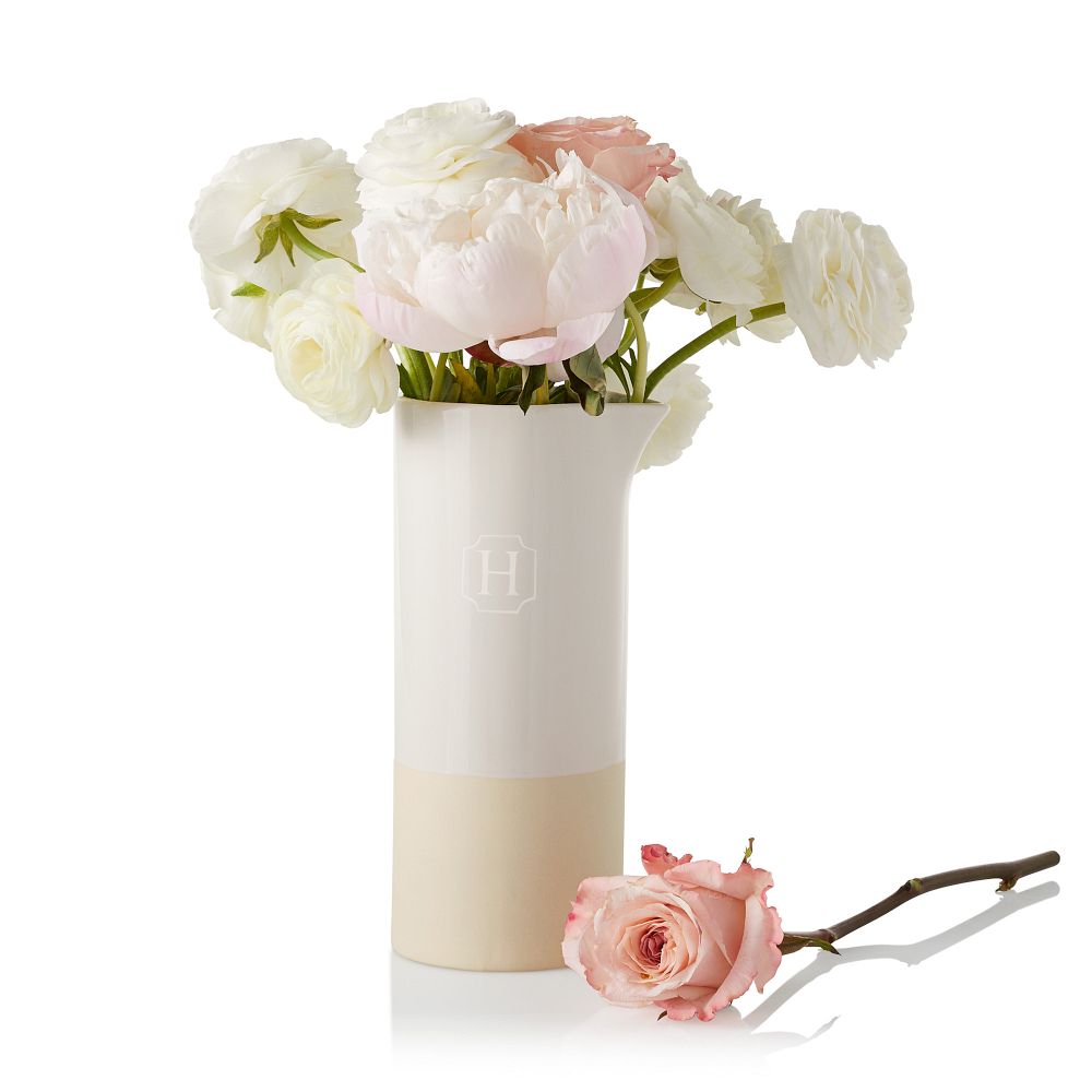 Dipped Ceramic Pitcher Vase