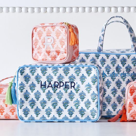 Clear Coated Travel Cosmetic Pouch