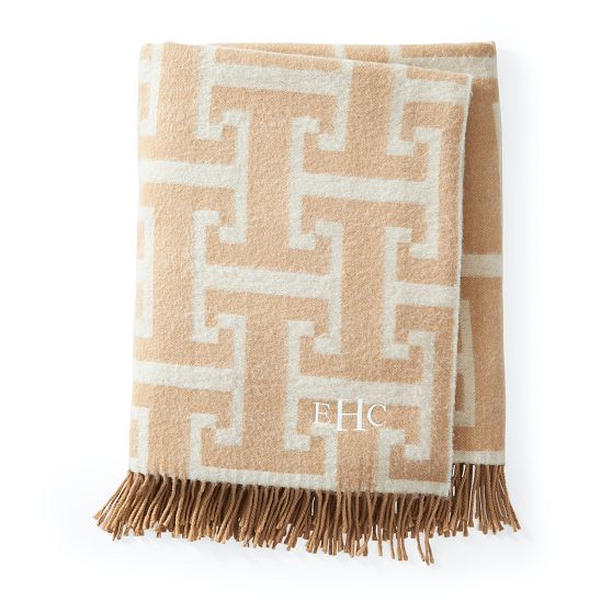 Italian Greek Key Throw Blanket