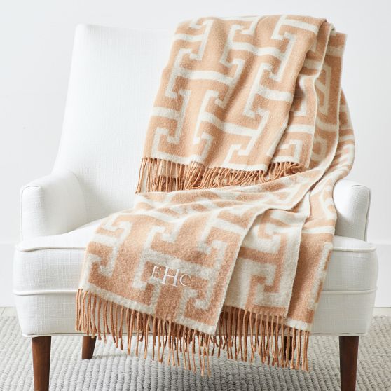 Italian Greek Key Throw Blanket