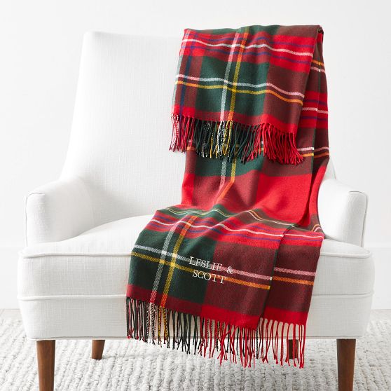 Italian Plaid Throw Blanket