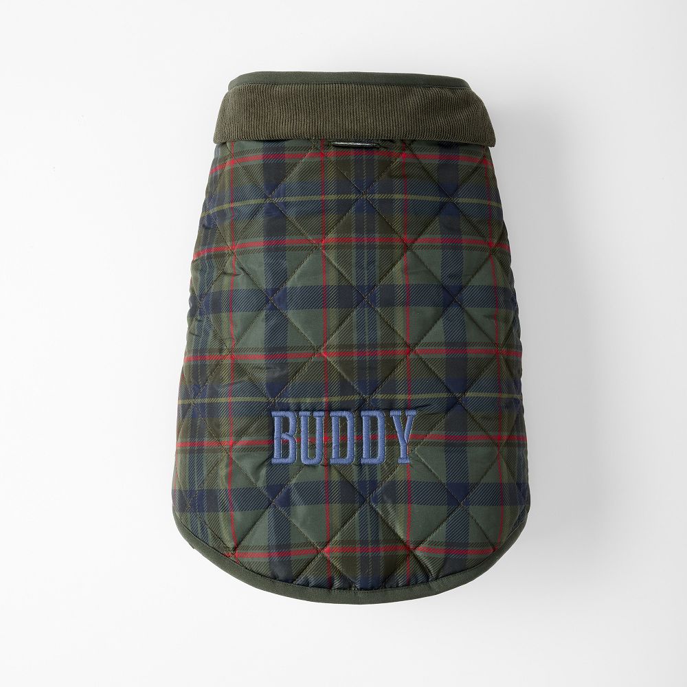 Plaid Sherpa Dog Jacket- Large