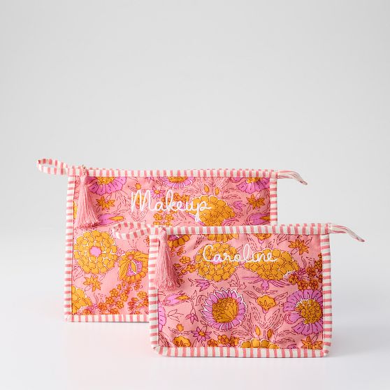 Block Print Canvas Pouch